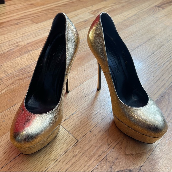 Alexander McQueen Platform Gold Stilettos - Picture 9 of 10